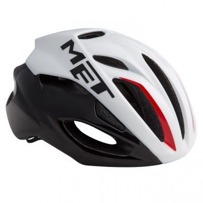 Kask rowerowy met rivale l czarno/biały