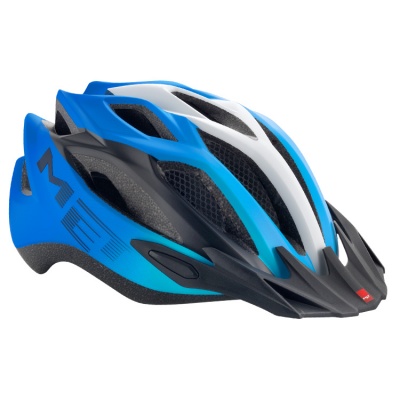 Kask rowerowy met crossover xl niebiesko/biały