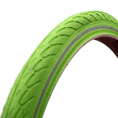 Deli opona 20x1.75 Zielona + pasek odblaskowy