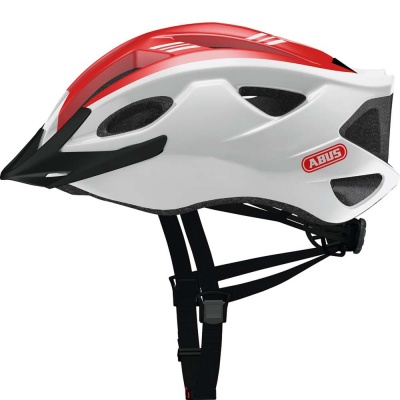Kask rowerowy Abus S-Cension biały - czerwony L