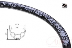 Obręcz 26" Alexrims Supra BH czarna oczkowana 36 otw.