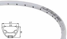 Obręcz 26" Alexrims SX44 biała oczkowana 36 otw.