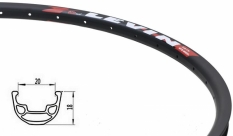 Obręcz rowerowa 27,5 650b Levin czarna 36H