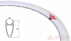 Obręcz 700 fix swift j13 dt stożek 43 mm srebrna 36 otw.