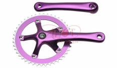 Mechanizm korbowy alu fix bike 46z magenta