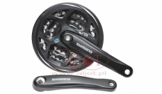 Mechanizm korbowy shimano altus fc-m311 42x32x22 czarny z osłoną 3x7/8