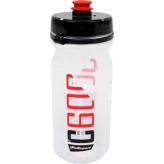 Bidon Polisport 600ml transparentny czarny czerwony