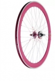 Koło rowerowe tylne 700 Fix Bike j14 stożek magenta