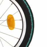 Opona rowerowa Deli 16x1.75 czarna/zielona