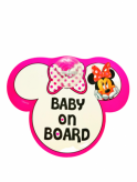 Tabliczka z przyssawką Disney Baby on board Minnie