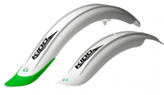 Błotniki rowerowe Simpla Kido SDS 20" biały/zielony