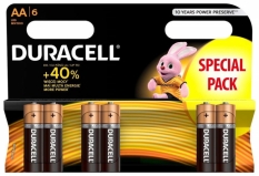 Bateria lr6 duracell aa alkaline 6 szt. blister