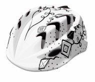 Kask rowerowy B-skin Kidy Pro kites XS biały/czarny