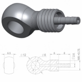 Końcówka przewodu hydraulicznego banjo Shimano 2.3mm