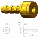 Igła przew.hydr. HBP06 Miedź;d/Avid 2.1mm