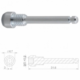 Śruba okł.ham.tarcz. HBP55 Stal;M5x0.8;31.6mm