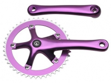 Mechanizm korbowy alu fix bike 44z magenta