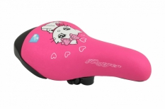 Siodełko rowerowe dziecięce różowe kotek 