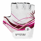 Rękawiczki rowerowe Ventura M białe różowe