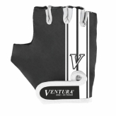 Rękawiczki rowerowe Ventura M czarne białe pasy