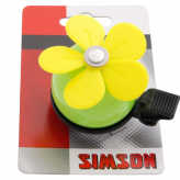Dzwonek rowerowy dziecięcy Simson zielony żółty kwiat