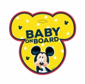 Tabliczka samochodowa Baby on board Mickey