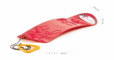 ślizg snowboard czerwony