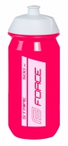 Bidon rowerowy Force Stripe 0,5L różowo-biały