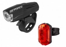 Zestaw lampek rowerowych FORCE VARIO USB