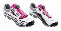 Buty damskie rowerowe FORCE MTB CRYSTAL biało-różowe 36