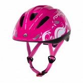 Kask rowerowy dziecięcy FORCE FUN FLOWERS różowy M