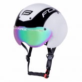 Kask czasowy FORCE GLOBE, biało-czarny S/M