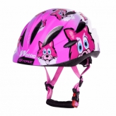 Kask dziecięcy FORCE WOLFIE różowo-biały XS-S