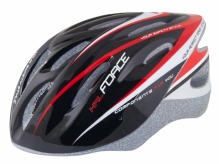 Kask rowerowy Force Hal czarno-czerwono-biały S/M