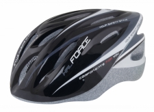 Kask rowerowy Force Hal czarno-szaro-biały L-XL