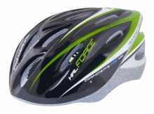 Kask rowerowy Force Hal czarno-zielono-biały XS-S