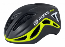 Kask rowerowy FORCE REX, czarno-fluo, S-M