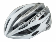 Kask rowerowy Force Road biało-szary S/M