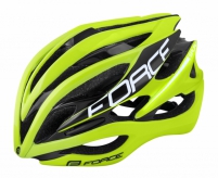 Kask rowerowy Force Saurus fluo-czarny S/M