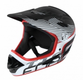 Kask rowerowy Force Tiger czarno-biało-czerwon S/M