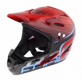 Kask FORCE TIGER downhill czerwono-czarno-niebieski L-XL