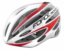 Kask rowerowy Force Road biało-czerwony S-M