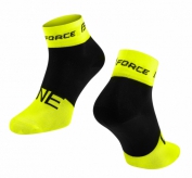 Skarpetki rowerowe FORCE ONE fluo-czarne 42-47