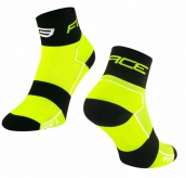 Skarpetki rowerowe Force Sport 3 fluo-czarne S-M