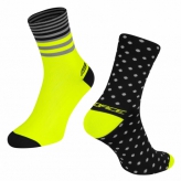 Skarpetki FORCE SPOT, czarno-fluo L-XL