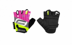 Rękawiczki dziecięce rowerowe Force Square fluo M