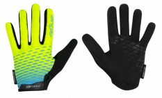 Rękawiczki letnie FORCE MTB ANGLE, fluo-niebieskie XL