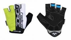 Rękawiczki rowerowe Force Radical fluo-biało-czarne XL