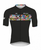 Koszulka rowerowa FORCE VIVID czarny-komiks XL