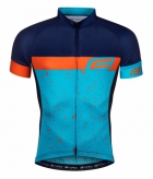 Koszulka rowerowa FORCE SPRAY niebiesko-pomarańczowy XXL